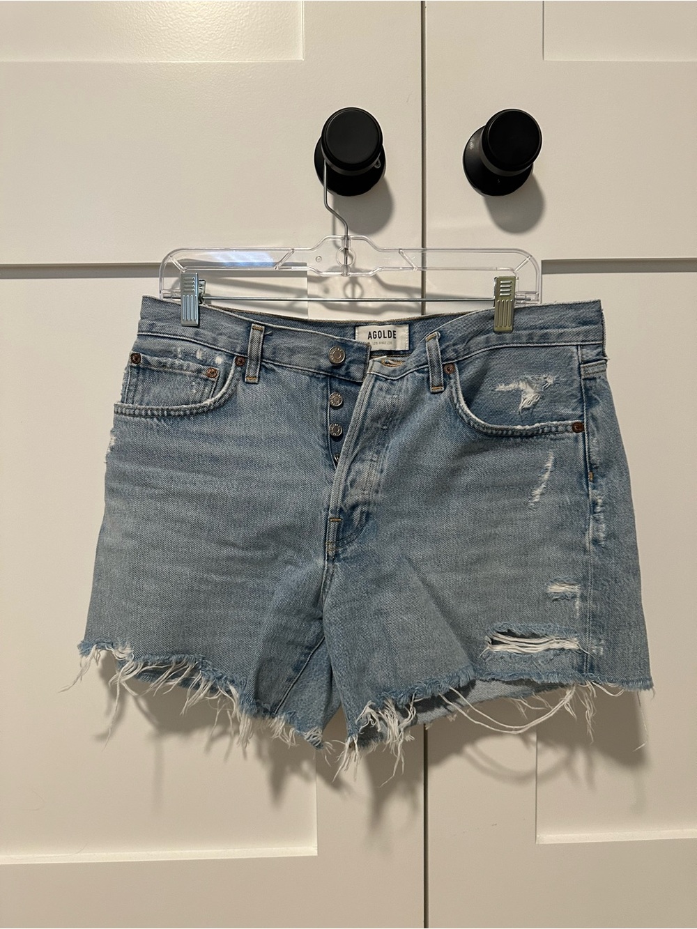 AGOLDE Parker Long Denim Shorts